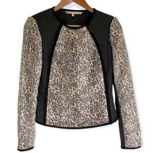 RACHEL Rachel Roy Women’s Faux Snakeskin Collarless Cropped Jacket, Size 2